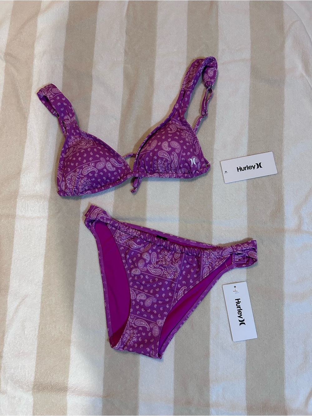 Hurley Purple Paisley Bikini Set